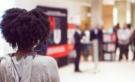 A Black student attends an HBCU leadership event