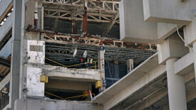 A section of the Government Center parking garage in Boston collapsed during demolition work, killing a crew member.