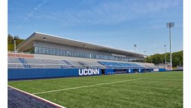 A photo of the UConn soccer field