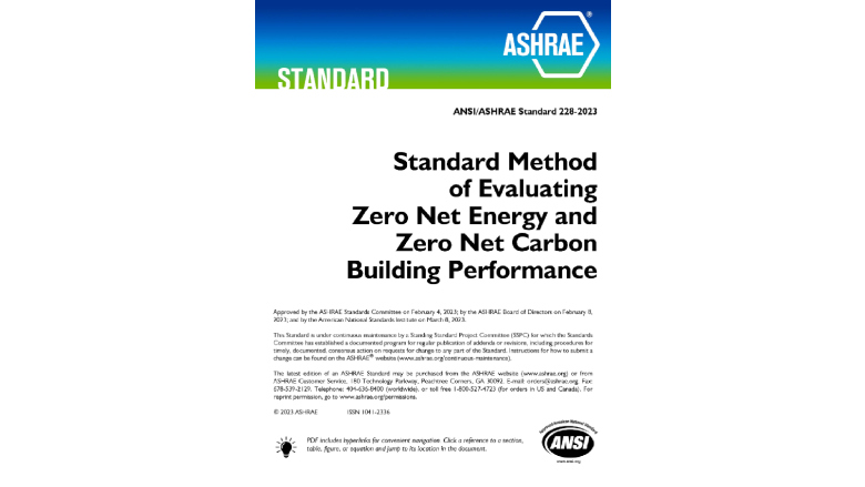 ASHRAE Publishes First Standard for Zero Net Carbon, Zero Net Energy Buildings thumbnail