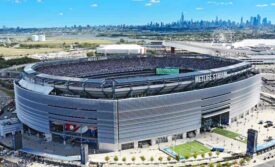 A photo of Met Life stadium in New Jersey. 