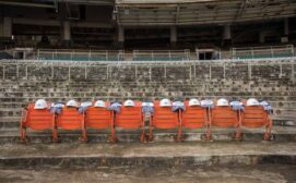 Crews are gearing up to demo RFK stadium in Washington, D.C.