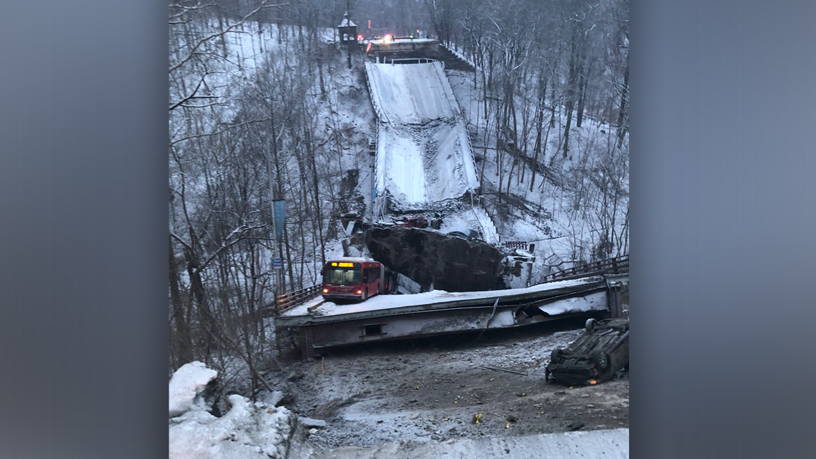 Pittsburgh Bridge Collapse Injures 10 Hours Before Biden Visits City   Pittsburgh Bridge Collpase ENRwebready 