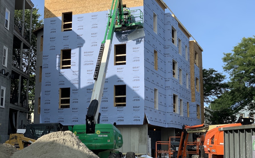 Project Team Installs 'Sky Mat' in Boston Tower, 2021-10-19