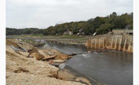 Lake Delhi dam reconstruction