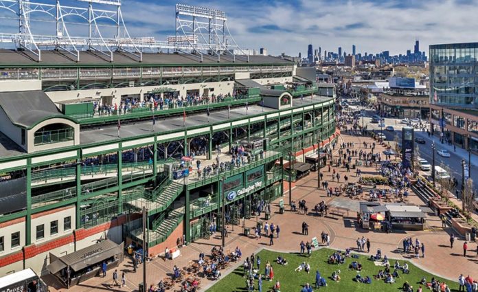 The renovation of iconic Wrigley Field is an example of large-scale  building recycling