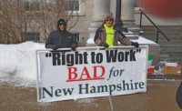 Right-to-Work Protesters in New Hampshire