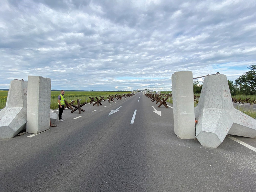 highway with barricades