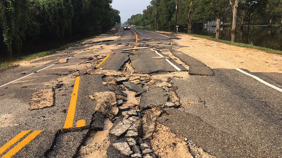 Damaged roads. Damaged Road.