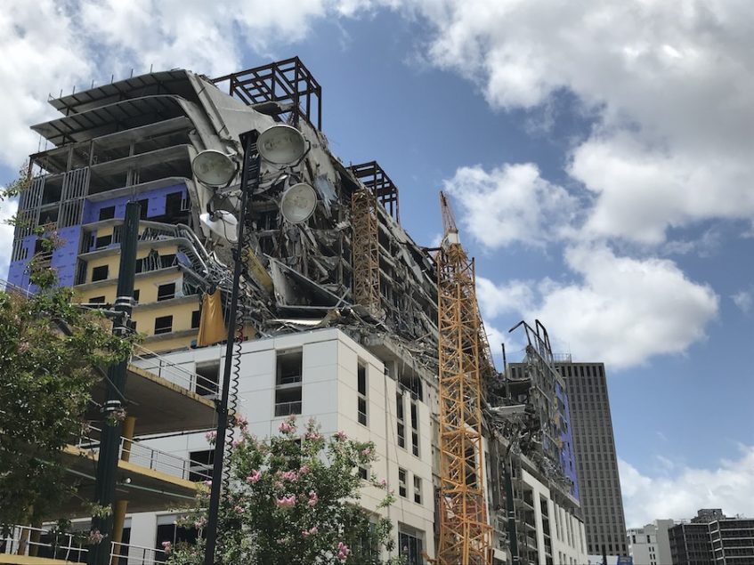 Demolition Begins Around Hard Rock Hotel in New Orleans, 2020-05-15