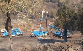 PG&E crews wildfire