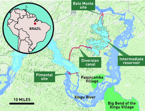 xingu river map