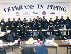 Military veteran Alex Durko learns welding skills in union pre-apprentice program that aims to fill projected workforce needs.